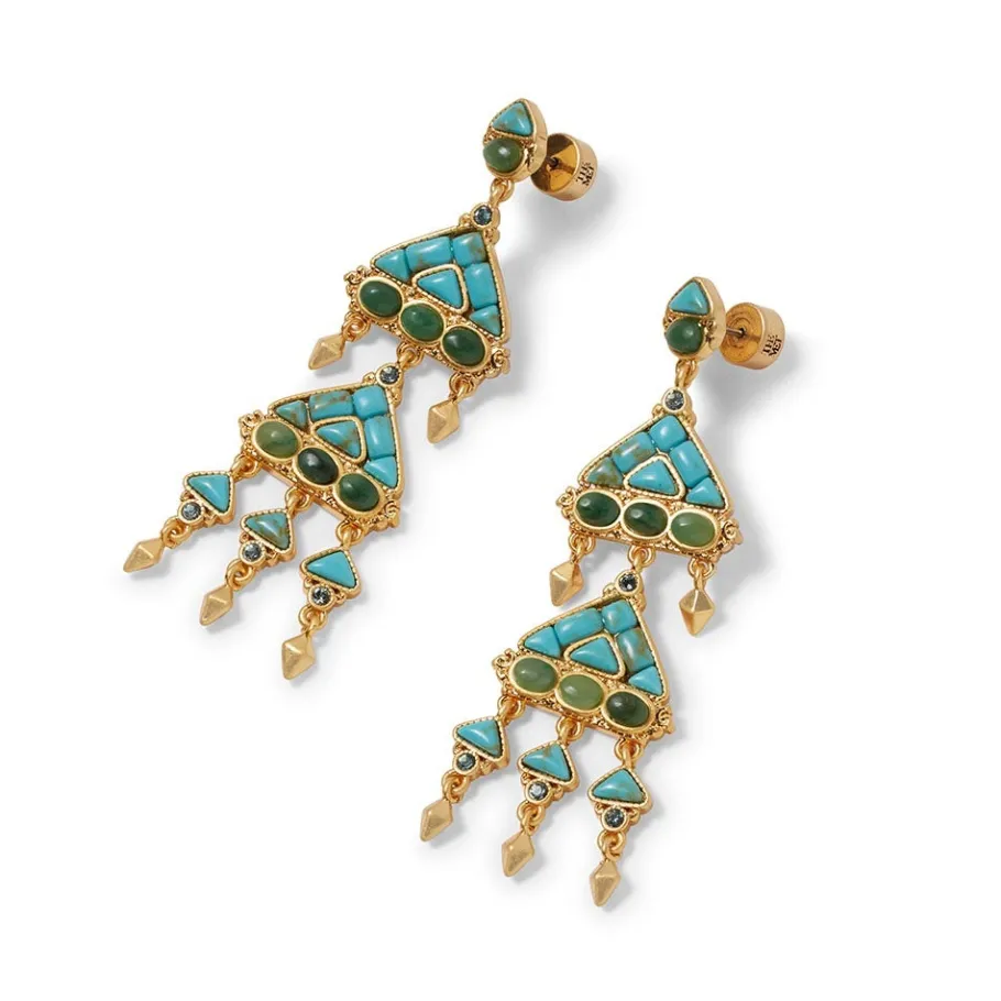 The Met Store Tibetan Mandala Fringe Drop Earrings* Earrings