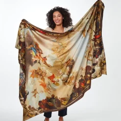 The Met Store Tiepolo Allegory of the Planets and Continents Oversize Unisex Oblong Silk Scarf* Scarves & Wraps
