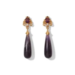 The Met Store Turkish Amethyst Drop Earrings* Earrings