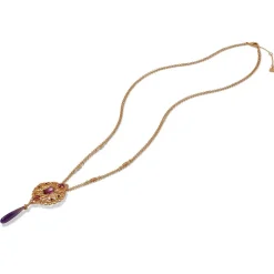 The Met Store Turkish Amethyst Long Pendant Necklace* Necklaces