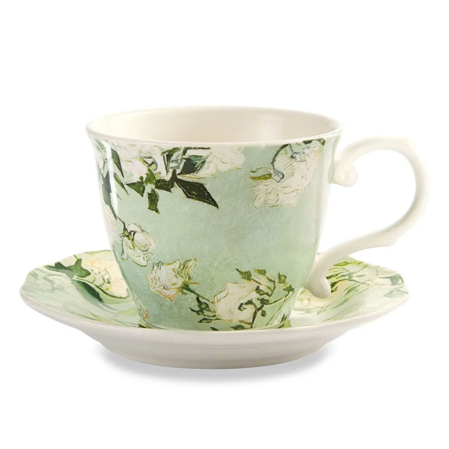The Met Store Van Gogh Roses Teacup and Saucer* Tableware