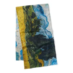 The Met Store Van Gogh Wheat Field with Cypresses Oversize Oblong Silk Scarf* Scarves & Wraps