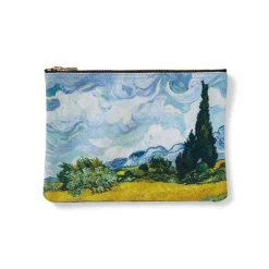 The Met Store Van Gogh Wheat Field with Cypresses Zip Pouch* Bags