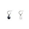 The Met Store Venus Pearl Silver Drop Earrings, Black/White* Earrings