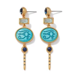 The Met Store Wedjat Eye Scarab Drop Earrings* Earrings