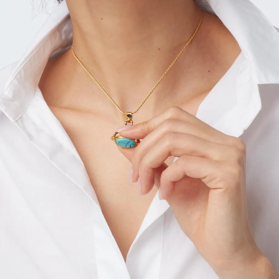 The Met Store Wedjat Eye Scarab Spinning Pendant Necklace* Necklaces