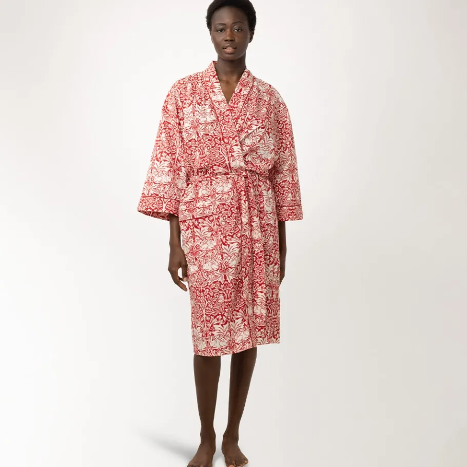 The Met Store William Morris Brother Rabbit Unisex Cotton Robe* Clothing