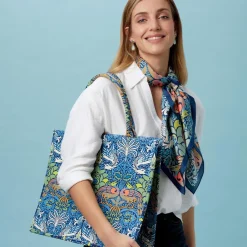 The Met Store William Morris Peacock and Dragon Square Silk Scarf* Scarves & Wraps