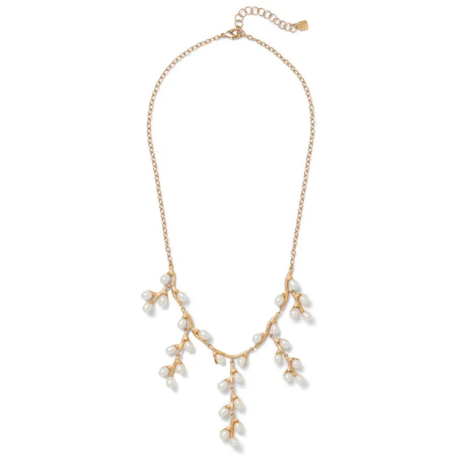 The Met Store Willow Catkins Pearl Bib Necklace* Necklaces