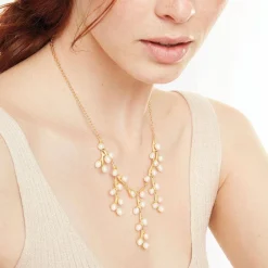 The Met Store Willow Catkins Pearl Bib Necklace and Drop Earrings Set* Jewelry Sets